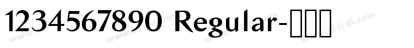 1234567890 Regular字体转换